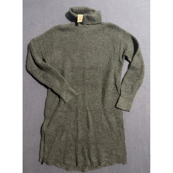 American Eagle Outfitters | Sweaters | American Eagle Outfitters Ribbed  Turtleneck Sweater Dress Charcoal Green Size L | Poshmark